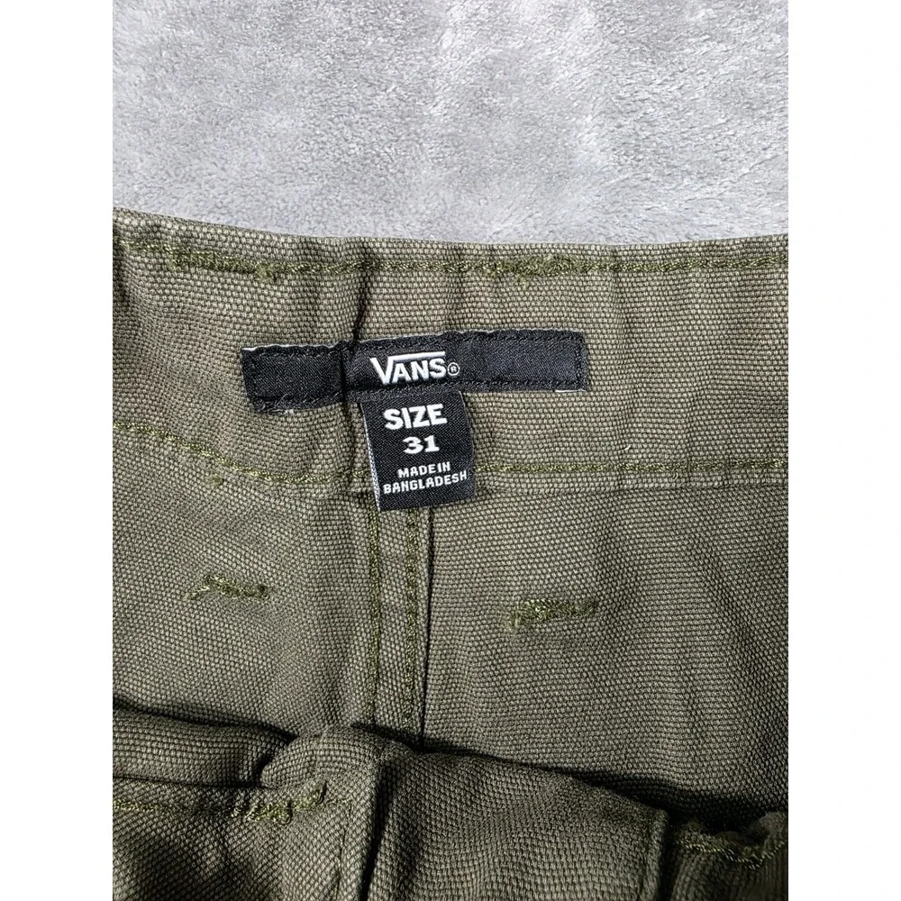 NWT Vans Women's Size 31 (34x31) Olive Green Canvas Arroyo Wide Leg Cargo Pants - Picture 4 of 10
